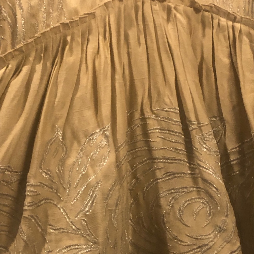 Free people dress.  Size 4.  Cream color with silver details. - Picture 13 of 15